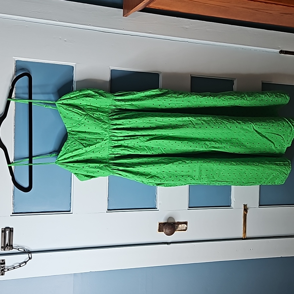 a new day Green Pleated Sundress for Wedding Guest